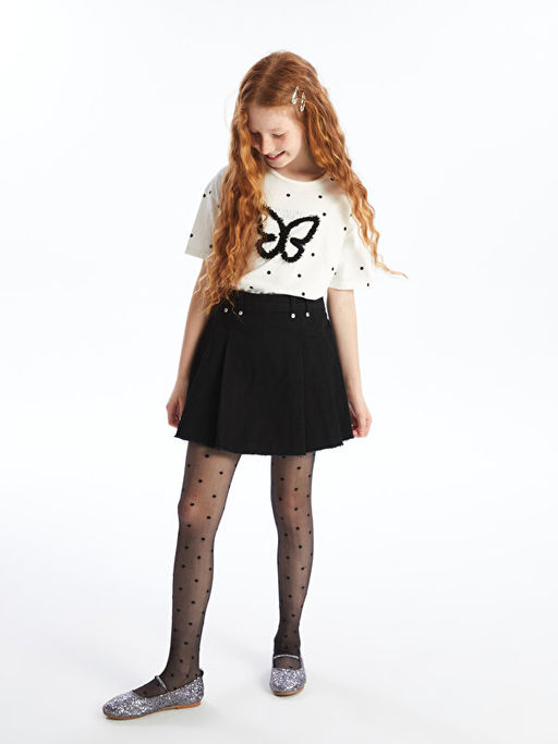 Beli Lastikli K?z ?ocuk ?ort Etek