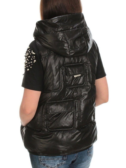 GB18401-2010-C BLACK Жилет женский демисезонный (120 гр. холлофайбера) - Фабричный китай фото 4