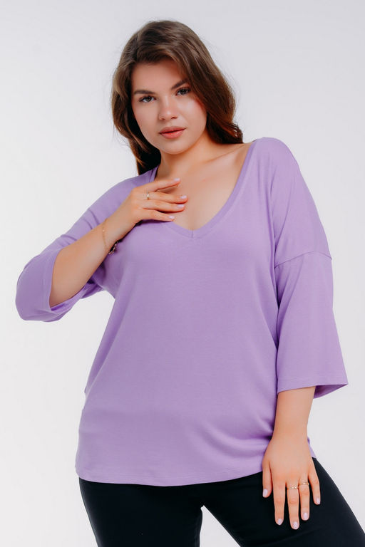 Футболка женская из вискозы Марина лила - Амадэль фото 3
