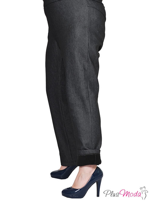 Брюки из джинсовой ткани утепленные на флисе размеры 44-84 - Plus moda фото 3