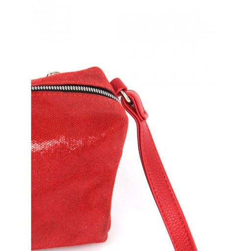 Сумка женская натуральная кожа ADEL-114 (отделка ИСК/КОЖА), 1отд, плечевой ремень, красный 264698 - Adelia фото 4