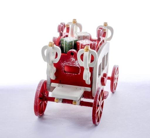 Новогодние елочные игрушки: Карета крытая 3020 Red Heart Santa - Idh фото 3