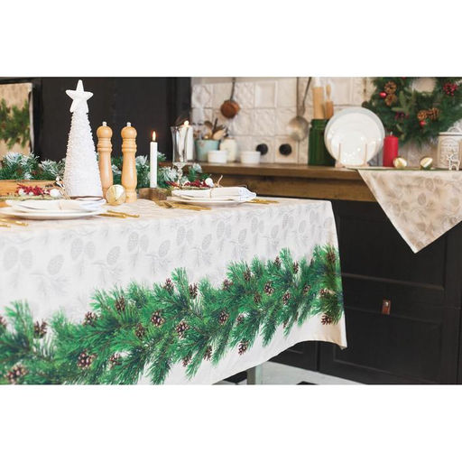 Скатерть Этель Еловые ветви 110х148 см, 100% хлопок, саржа 190 гр/м2  фото 8