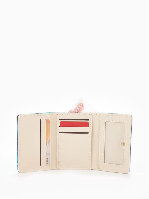 Кошелёк женский на кнопке, 10?1.5?8 см, с принтом, розовый