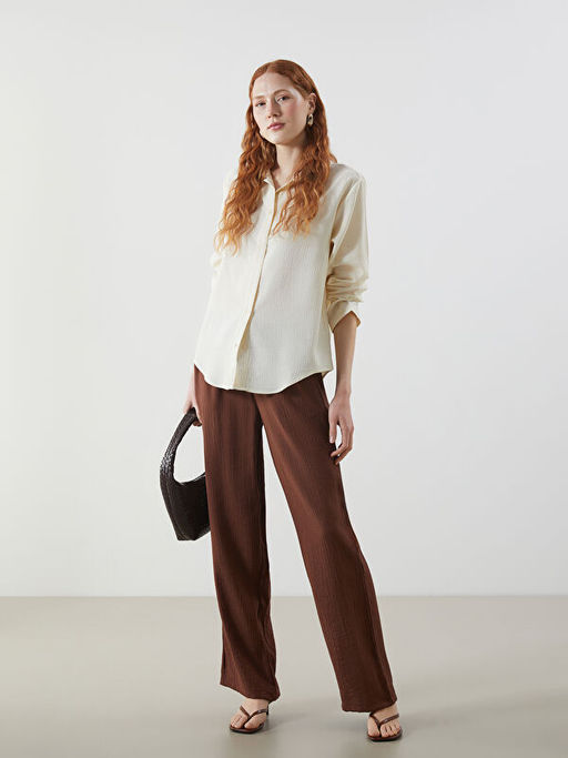 Beli Lastikli Dokulu Kad?n Pantolon