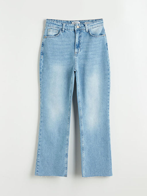 Crop Flare Kad?n Jean Pantolon