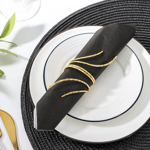 Кольцо для салфетки Нити, 4,55 см, цвет золотой - Simaland фото 2