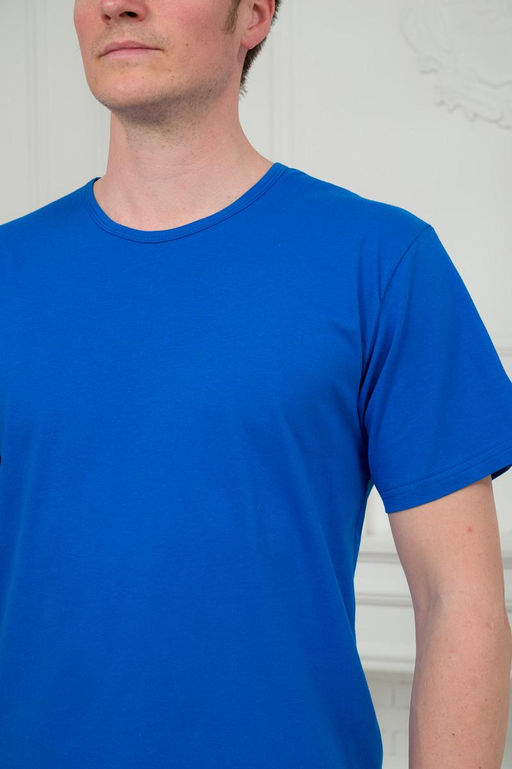 Футболка мужская из кулирки синий - Амадэль фото 2