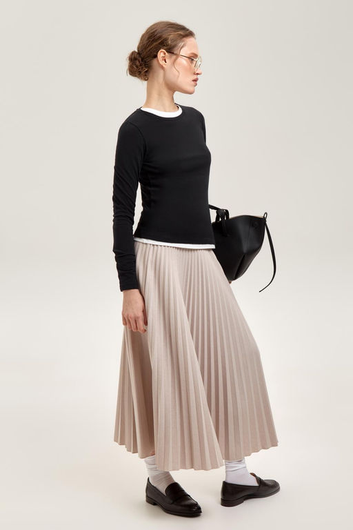 ЕВТ 7026/серо-бежевый юбка жен