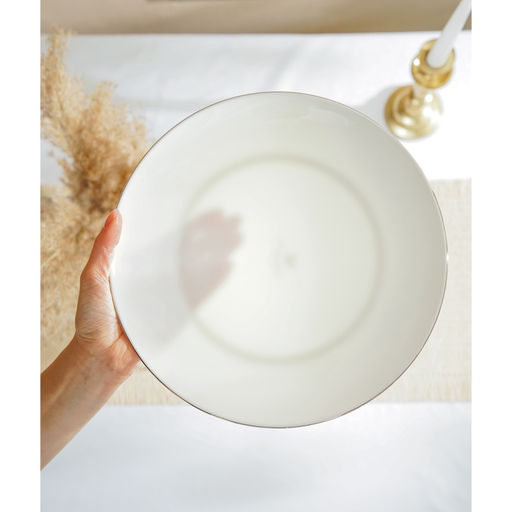 Тарелки SL Home «Каскарон», d=23.3 см, набор 2 шт., костяной фарфор, белые