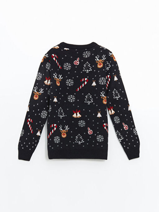 Bisiklet Yaka Y?lba?? Temal? Erkek ?ocuk Triko Kazak - Waikiki фото 3