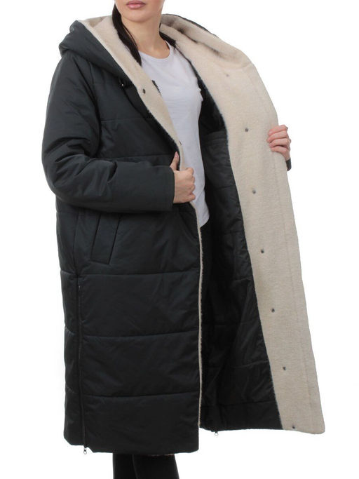 M-9115 DK. BLUE GREEN Пальто зимнее женское (верблюжья шерсть) - Fashion фото 7