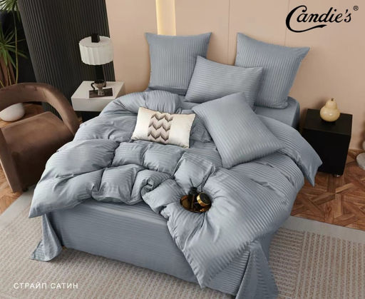 КПБ Candies Страйп сатин (узкая полоска) CANSSY012 Семейный