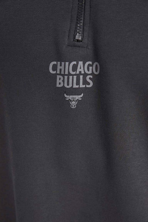 DeFactoFit NBA Chicago Bulls Толстые спортивные штаны прямого кроя с карманами и карманами  фото 6