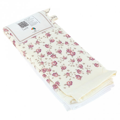 Полотенце кухонное махровое "Чаепитие" 40х60см, хлопок 100%, с петелькой, набор 2шт, цвета микс, на хангере (Китай)