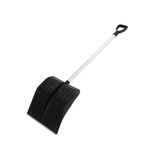 Лопата пластиковая, ковш 410 × 440 мм, с алюминиевой планкой, алюминиевый черенок с V-ручкой, «Метель»