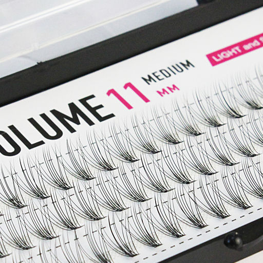 TF Пучки ресниц AIR VOLUME, арт. М208 (MEDIUM -11мм), черные