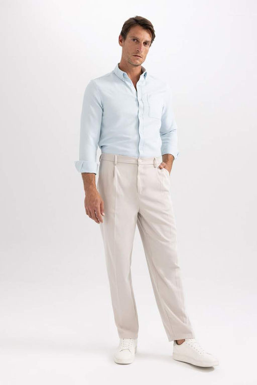 Рубашка приталенного кроя с длинным рукавом - Defacto фото 6