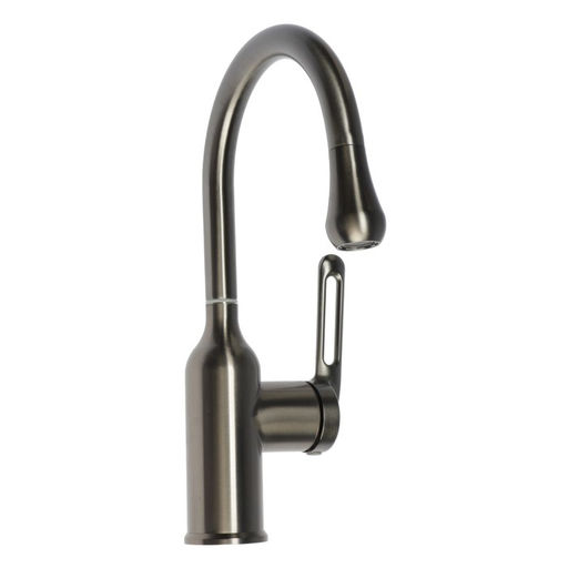 Смеситель для кухни ZEIN Z3740, «капелька», однорычажный, высота излива 13 см, графит