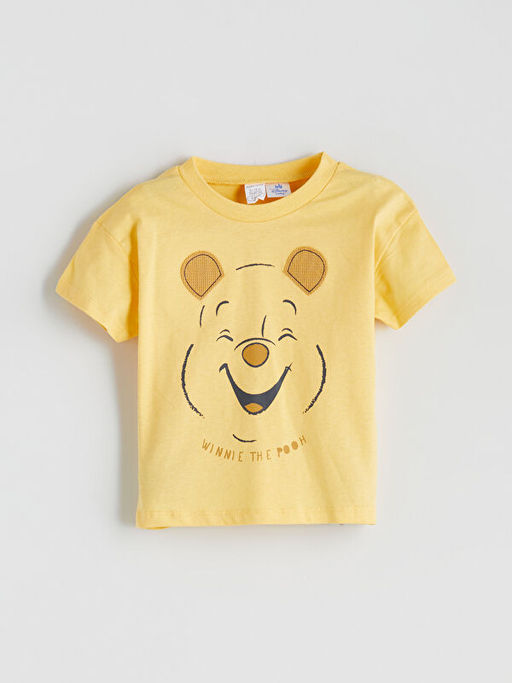 Winnie The Pooh Bask?l? Erkek Bebek Ti??rt ve ?ort 2li