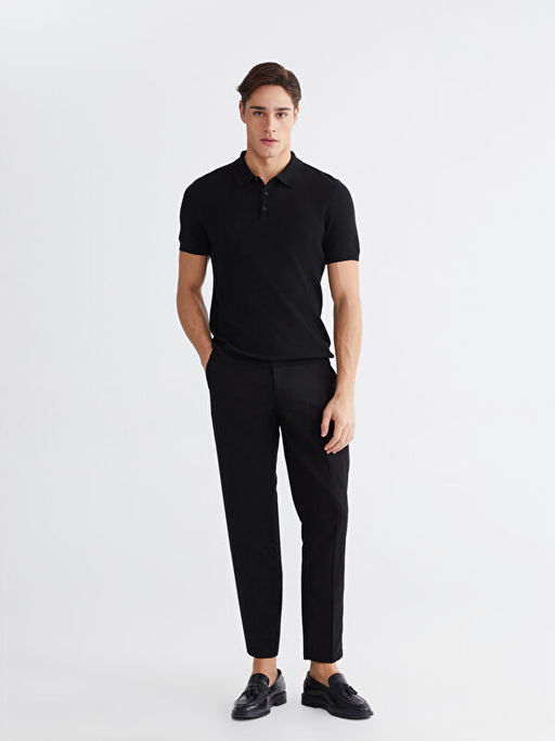 Polo Yaka Erkek Triko Kazak