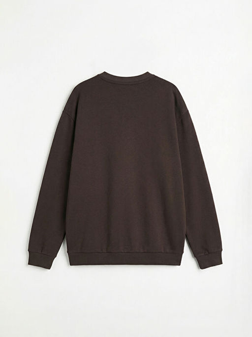 Bisiklet Yaka Bask?l? Erkek ?ocuk Sweatshirt