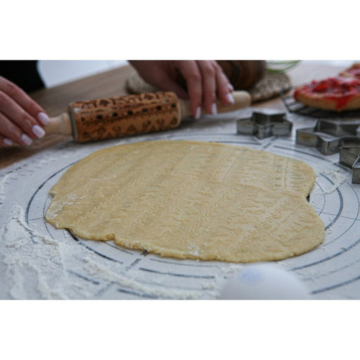 Скалка новогодняя Доляна, фигурная, 30?4 см, рабочая часть 11.5 см, вращающаяся