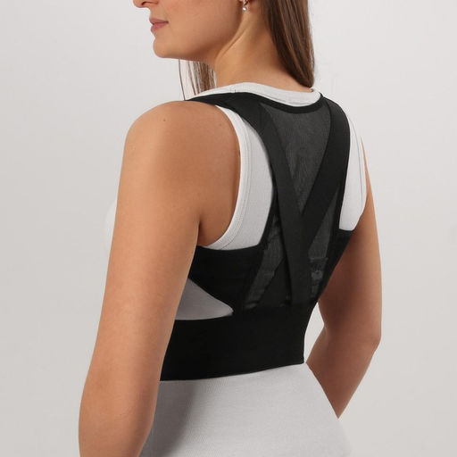 Цена за 2 шт. Массажёр - фиксатор для осанки, на липучках, размер M, чёрный