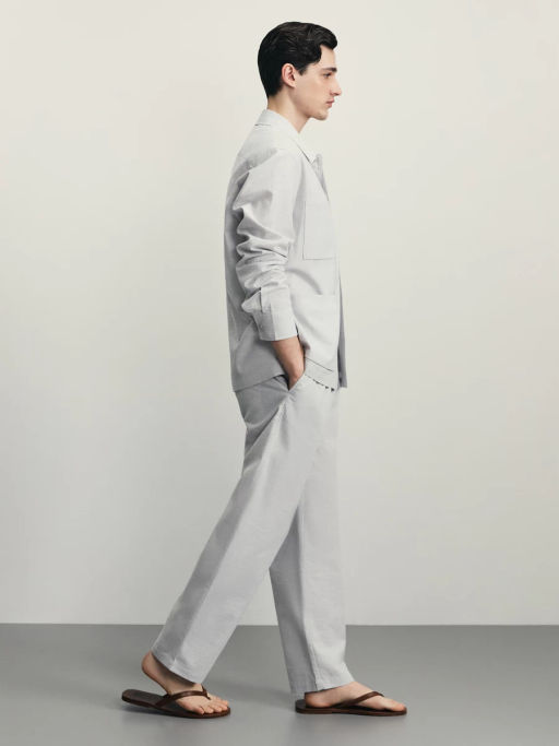 Брюки relax fit со льном / Zarina  фото 2