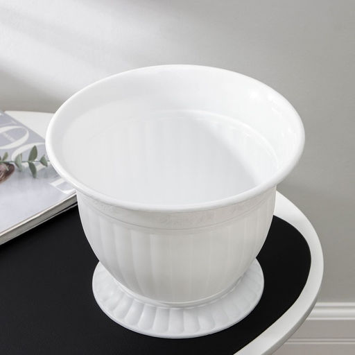 Горшок для цветов «Венеция», 5 л, пластиковый, коричневый