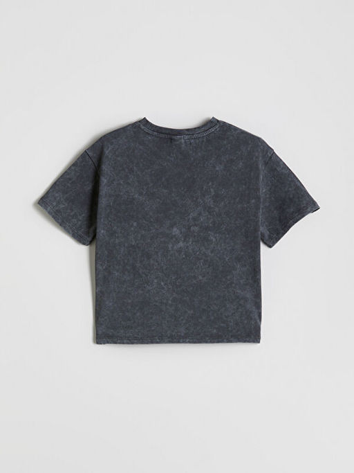 Bisiklet Yaka ?i?ekli K?z ?ocuk Ti??rt