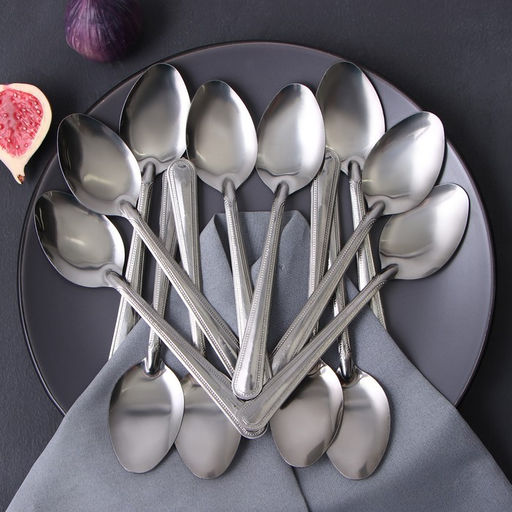 Набор столовых ложек из нержавеющей стали «Ванесса», длина 19 см, 12 шт