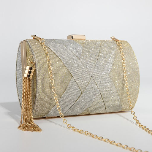 Сумка-клатч на фермуаре, цвет золотой - Simaland фото 3