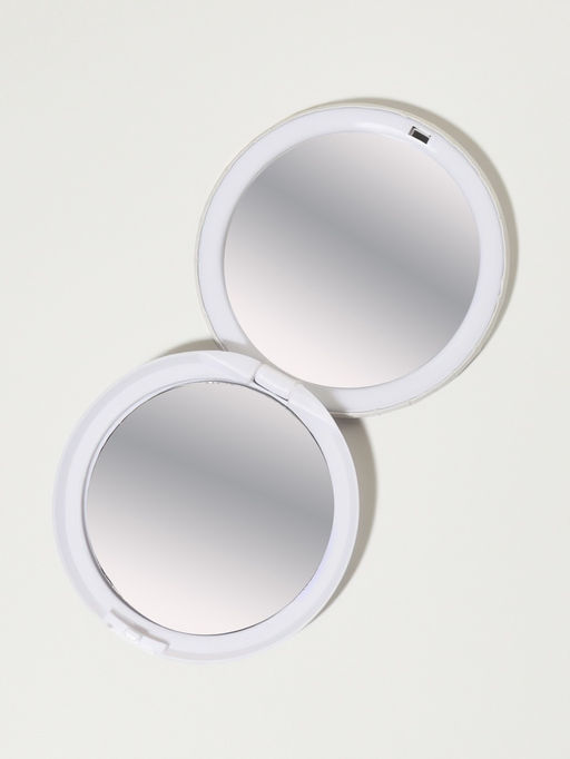 Зеркало складное «Единороги», d=7.5 см, белое, бирюзовое