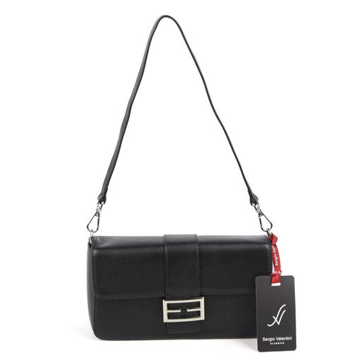 Женская кожаная сумка Sergio Valentini SV-0628 Блек  фото 2