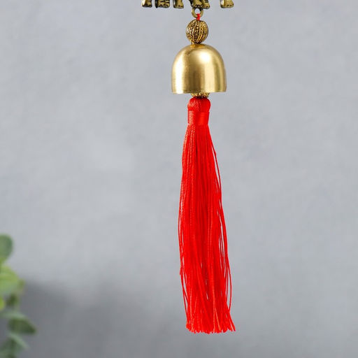 Цена за 10 шт. Колокольчик металл Слон и слонёнок 1 колокол d=2,5 см 37х5 см - Simaland фото 3