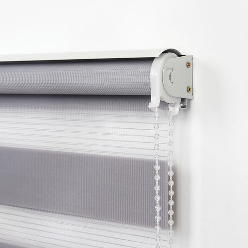 Штора рулонная День-ночь, 90180 см (с учётом креплений 3,5 см), цвет серый - Simaland фото 4