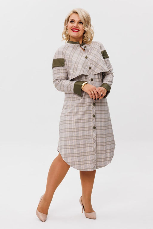 Платье ANELLI 1267 милитари  фото 10