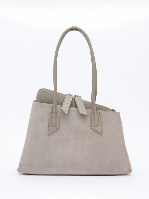 Сумка женская кожаная 6005L l.gray Polina&Eiterou