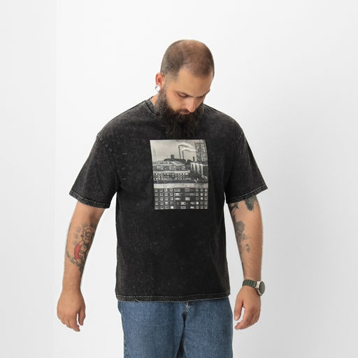 Футболка мужская MIST «Город» из вареного хлопка, черный, р-р L