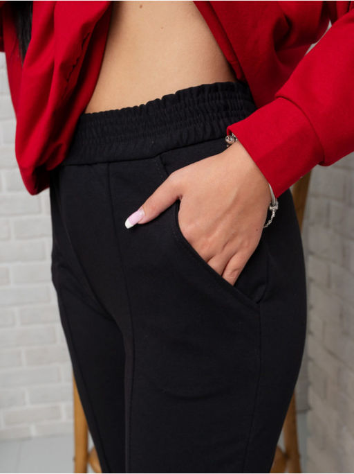 Брюки "Стиль" с разрезом черный