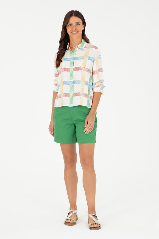 Женские зеленые тканые шорты - U.s. polo assn фото 3