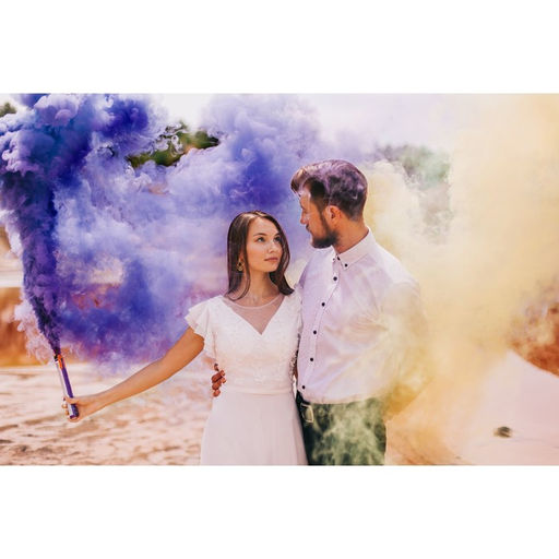 Цветной дым фиолетовый, заряд 1,75 дюйма, МАКСИ, очень высокая интенсивность, 30 сек, 11,5см - Simaland фото 3