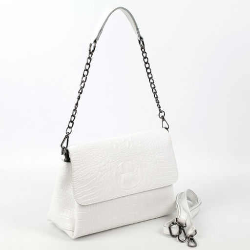 Женская кожаная сумка через плечо под крокодила 0107-3 - Cidirro фото 2