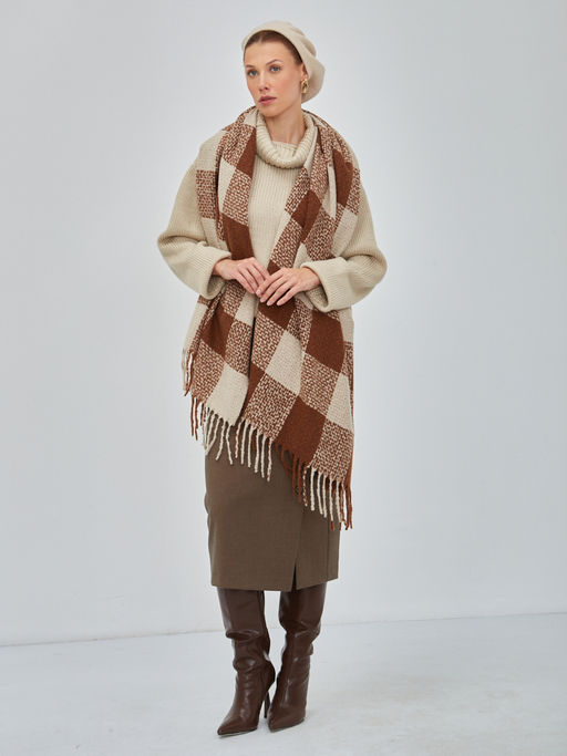 В составе шерсть! Палантин двусторонний - Tantino фото 4