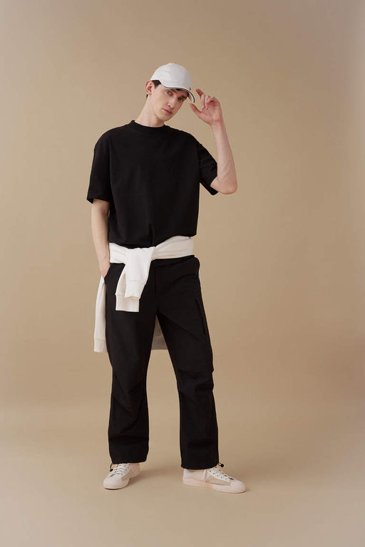 Yazl?k Pantolon Relax Fit Rahat Kesim Kargo Cepli Beli Pacas? Lastikli - Defacto фото 2