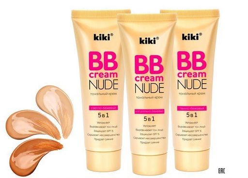 Kiki Тональный крем BB для лица KIKI NUDE тон 02 натурально-бежевый, 40 мл  фото 3