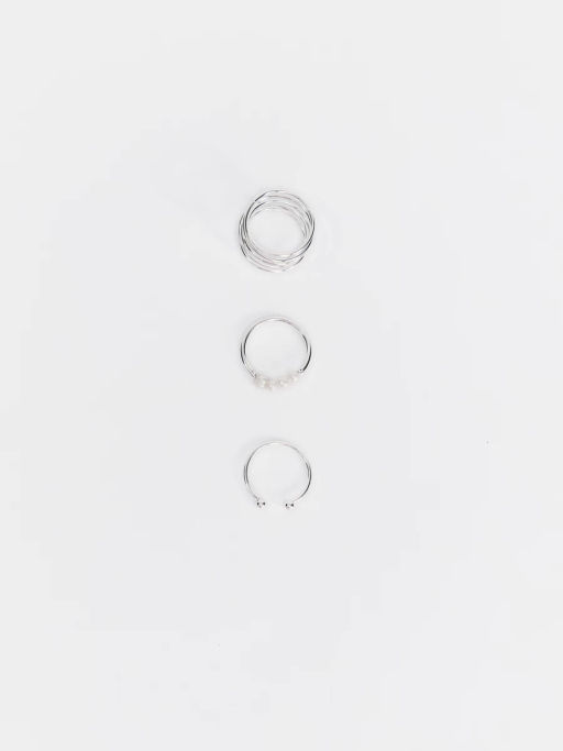 Набор колец с вставками из натурального жемчуга / Zarina  фото 3