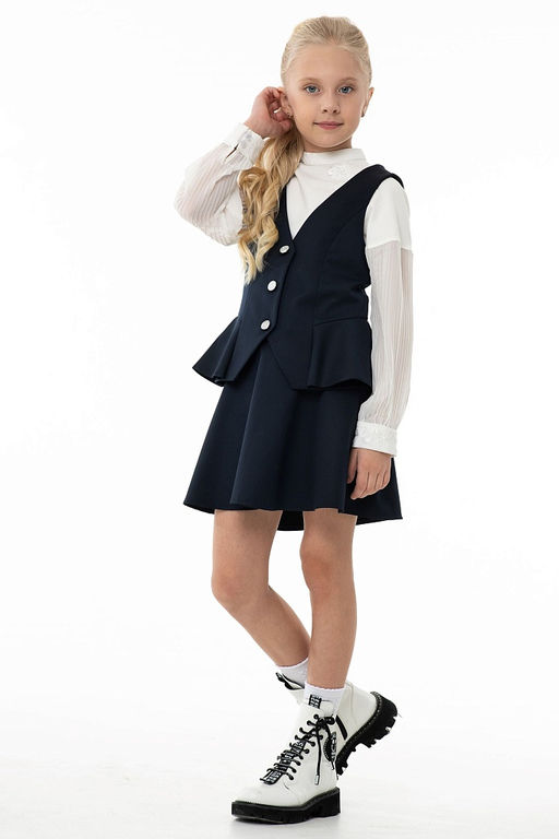 Школьный жилет для девочки Mooriposh, модель 1103/1