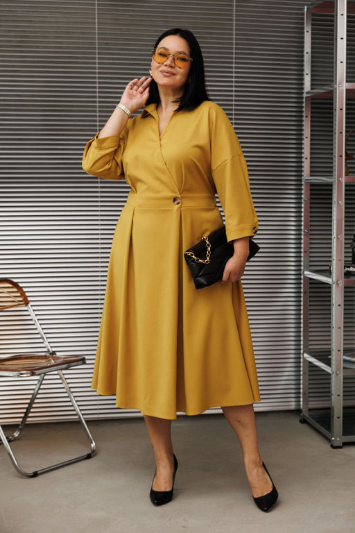 Платье Anastasia 1229.1 горчица